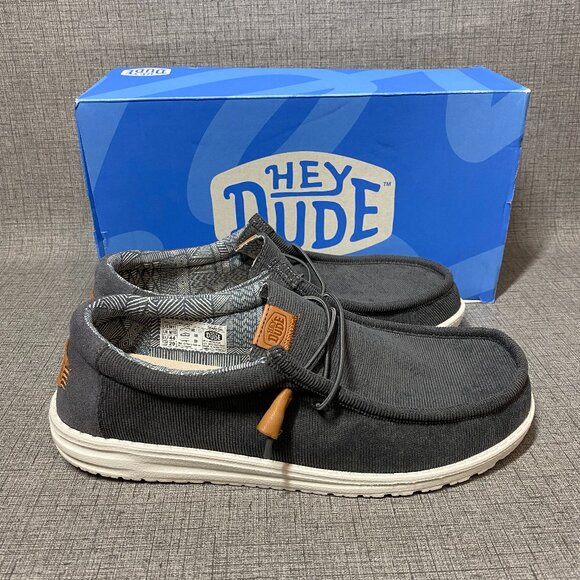 Hey Dude Wally Corduroy Charcoal NEW main image 4